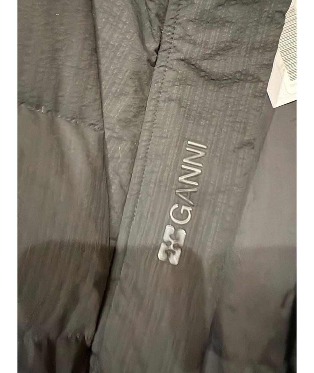 GANNI Черный полиэстеровый пуховик, фото 7