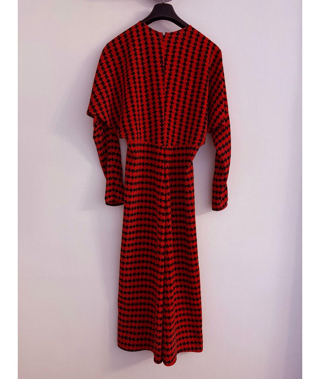 VICTORIA BECKHAM Красное вискозное коктейльное платье, фото 2