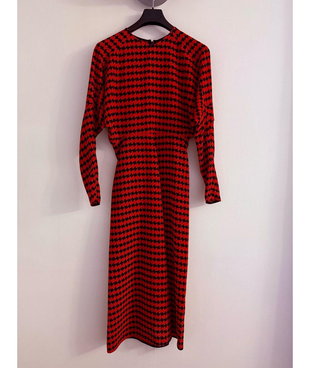 VICTORIA BECKHAM Красное вискозное коктейльное платье, фото 9