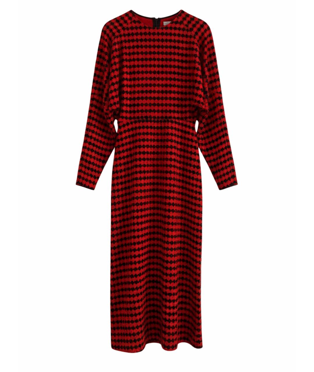 VICTORIA BECKHAM Красное вискозное коктейльное платье, фото 1