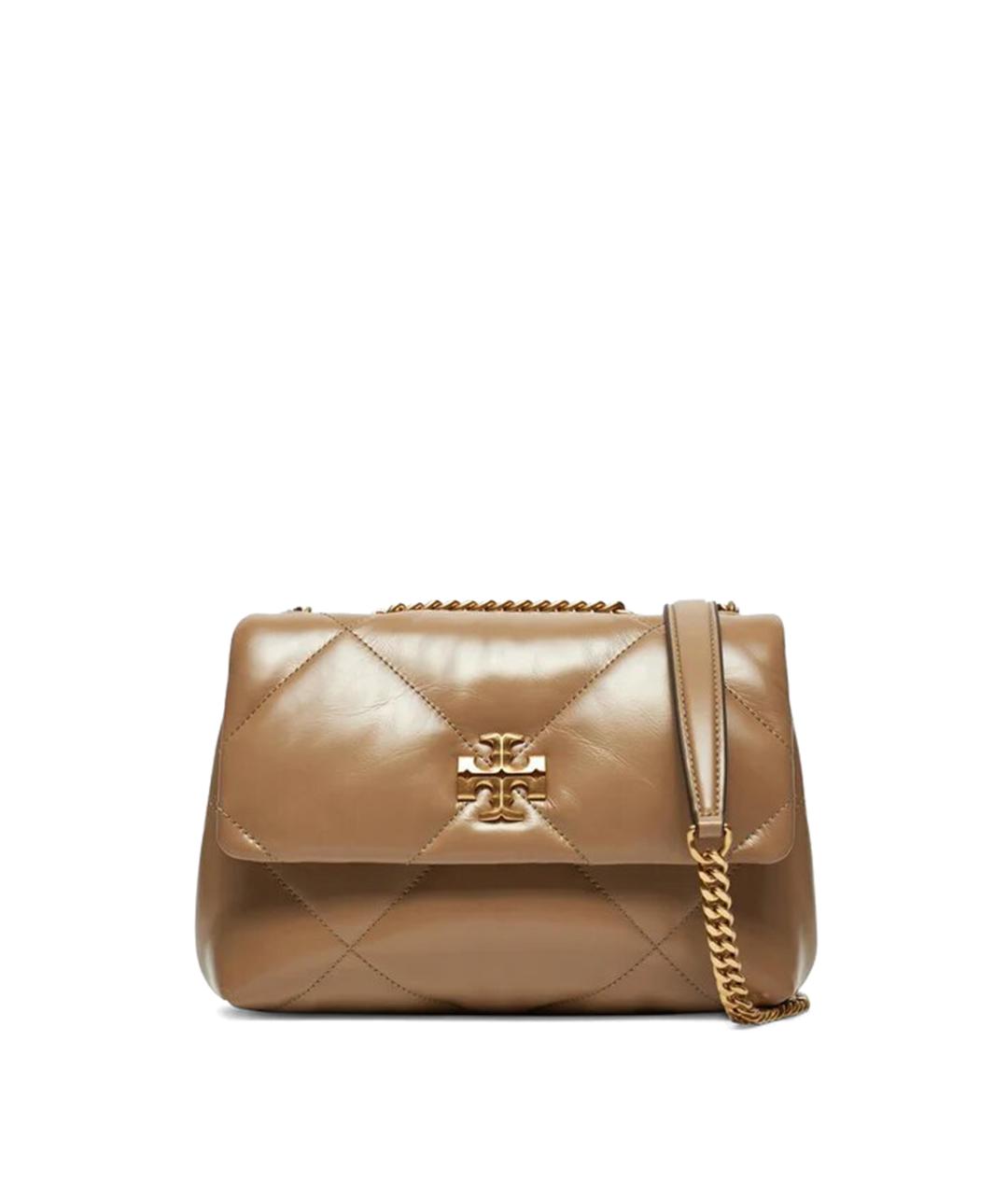 TORY BURCH Бежевая кожаная сумка через плечо, фото 1