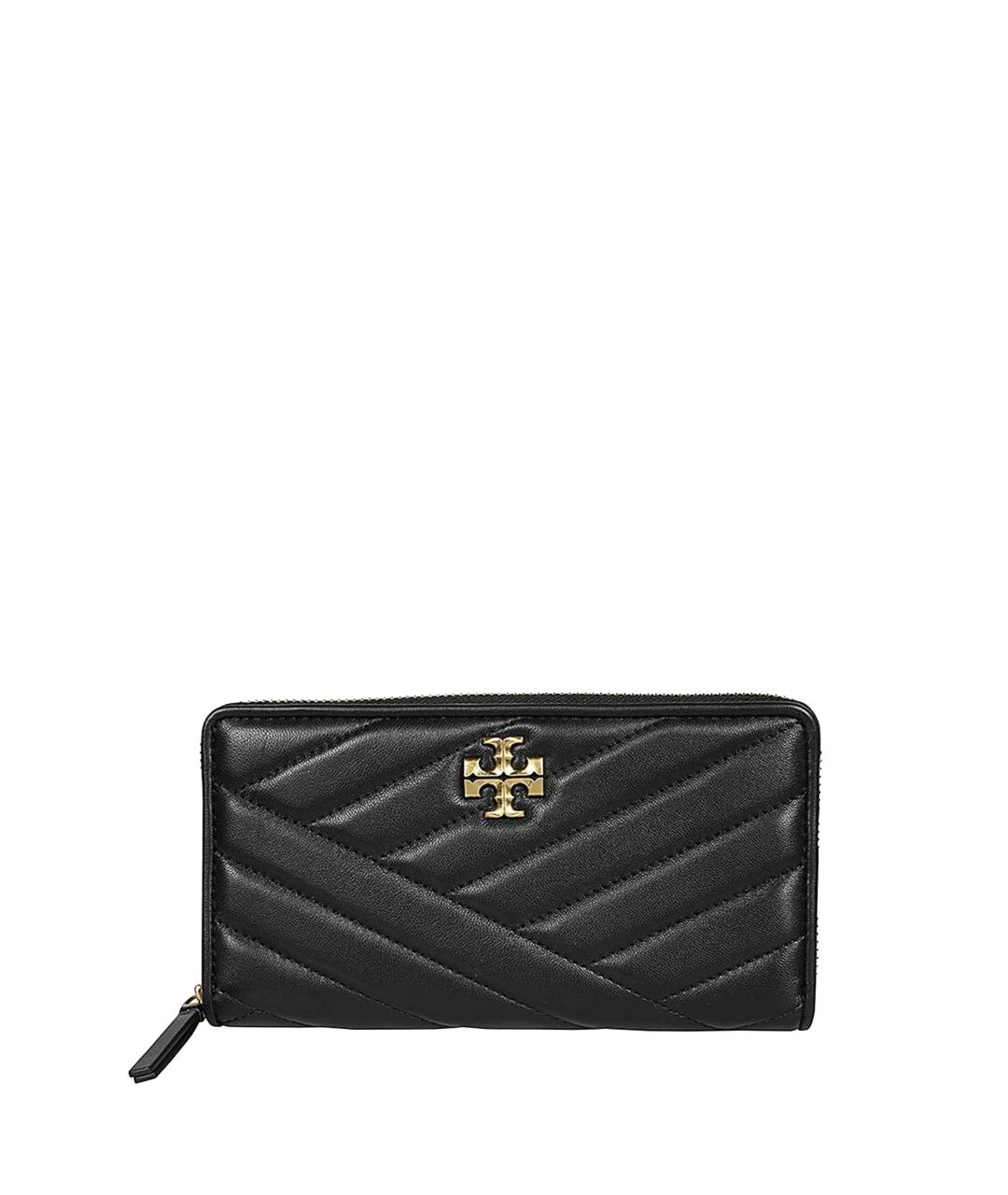 TORY BURCH Черный кожаный кошелек, фото 1