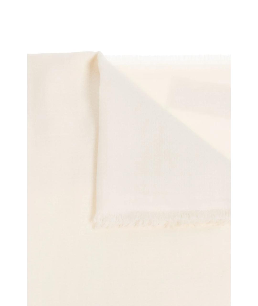 MAX MARA Белый шерстяной шарф, фото 2