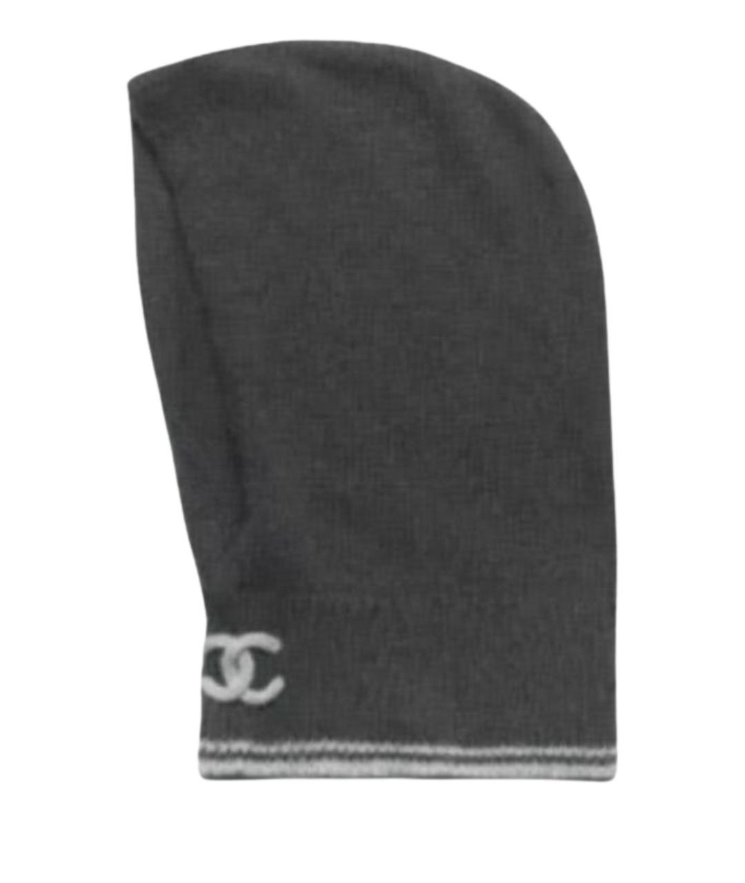 CHANEL Антрацитовый капюшон, фото 1