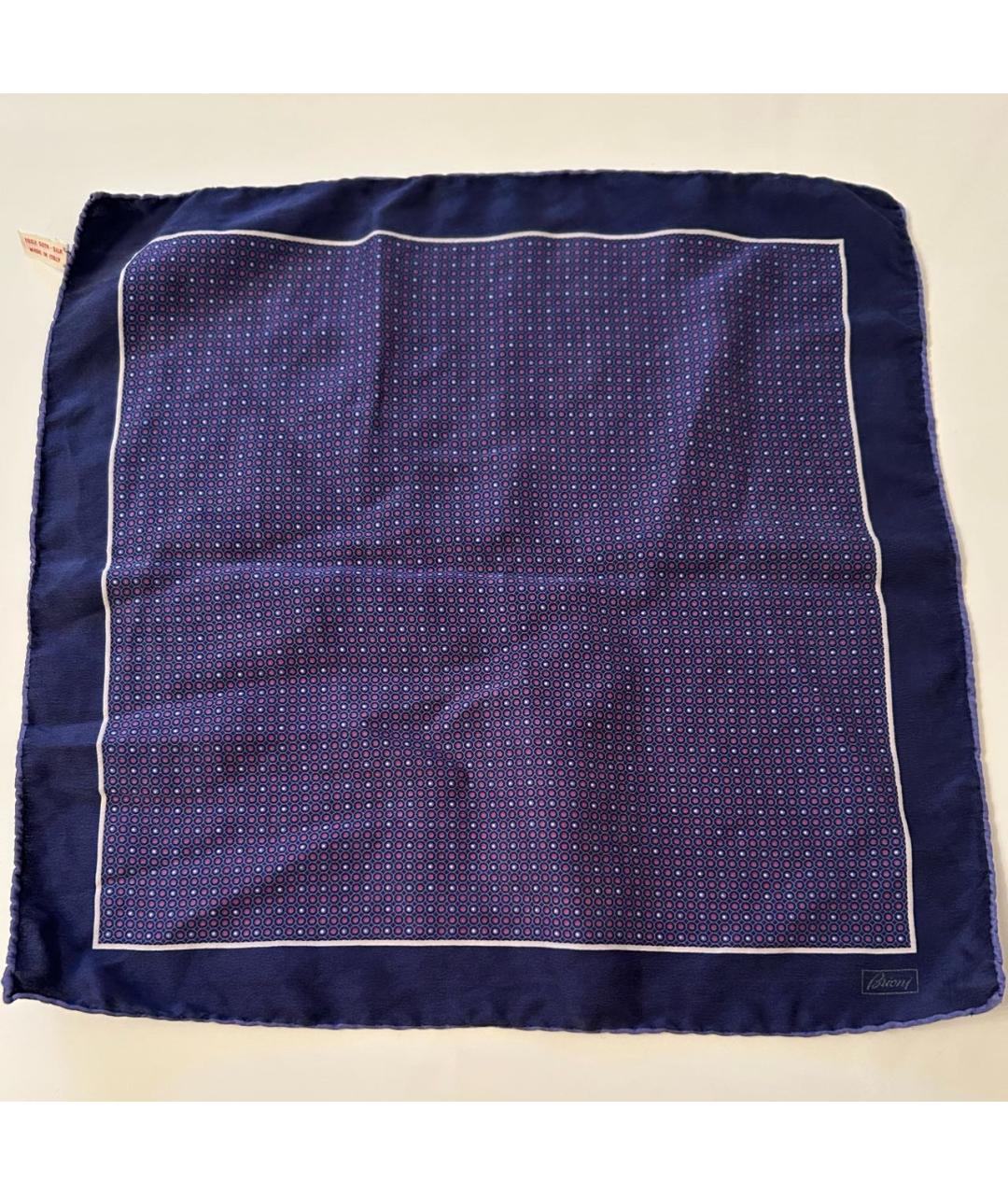 BRIONI Синий шелковый платок, фото 3