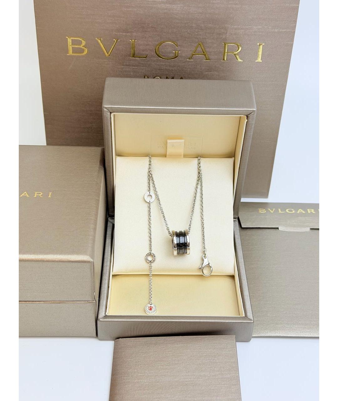 BVLGARI Черное серебряное колье, фото 3