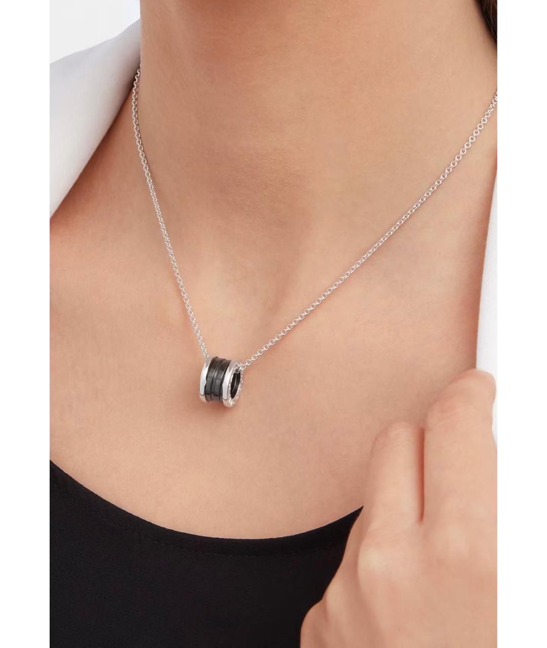 BVLGARI Черное серебряное колье, фото 8