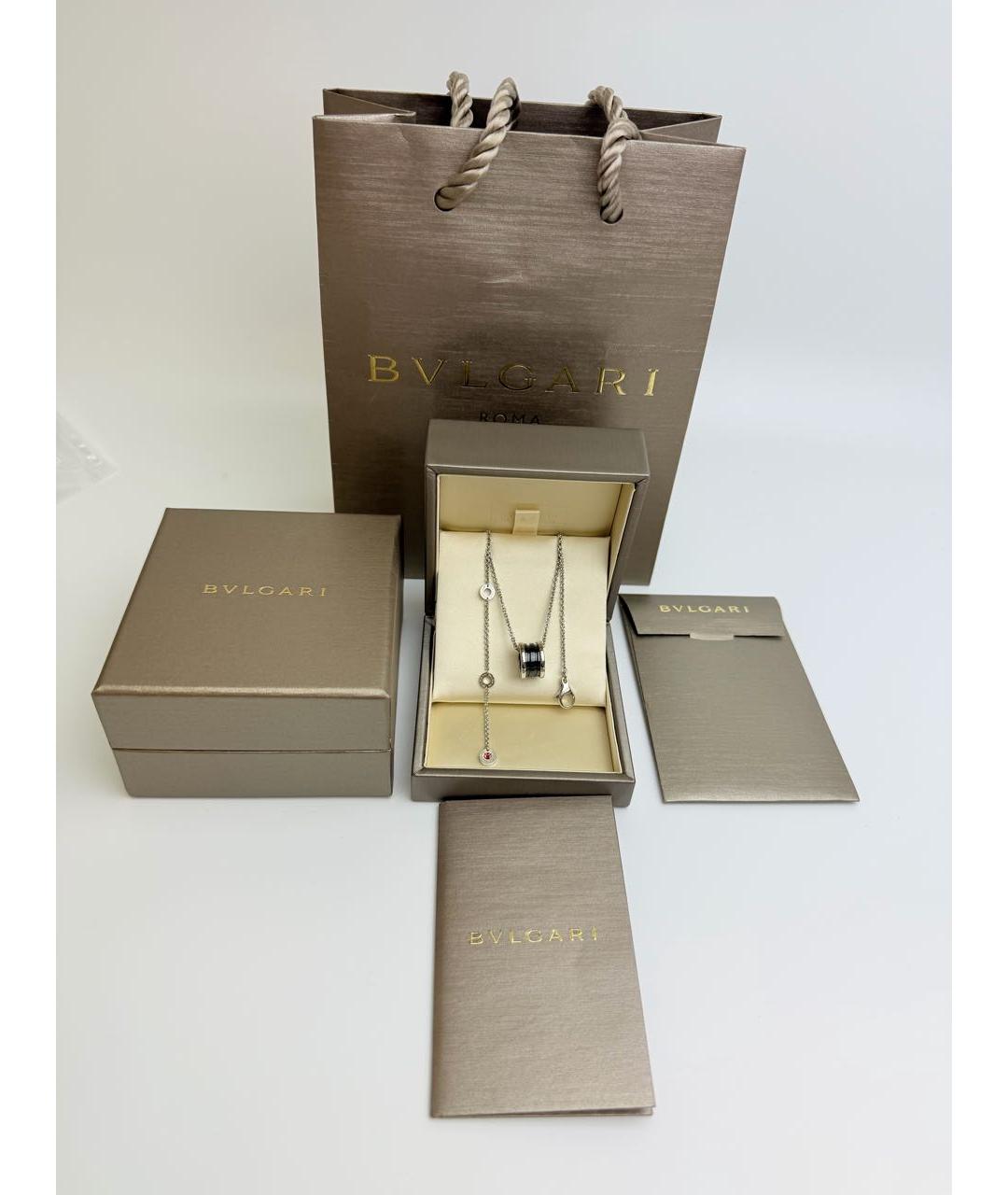 BVLGARI Черное серебряное колье, фото 2