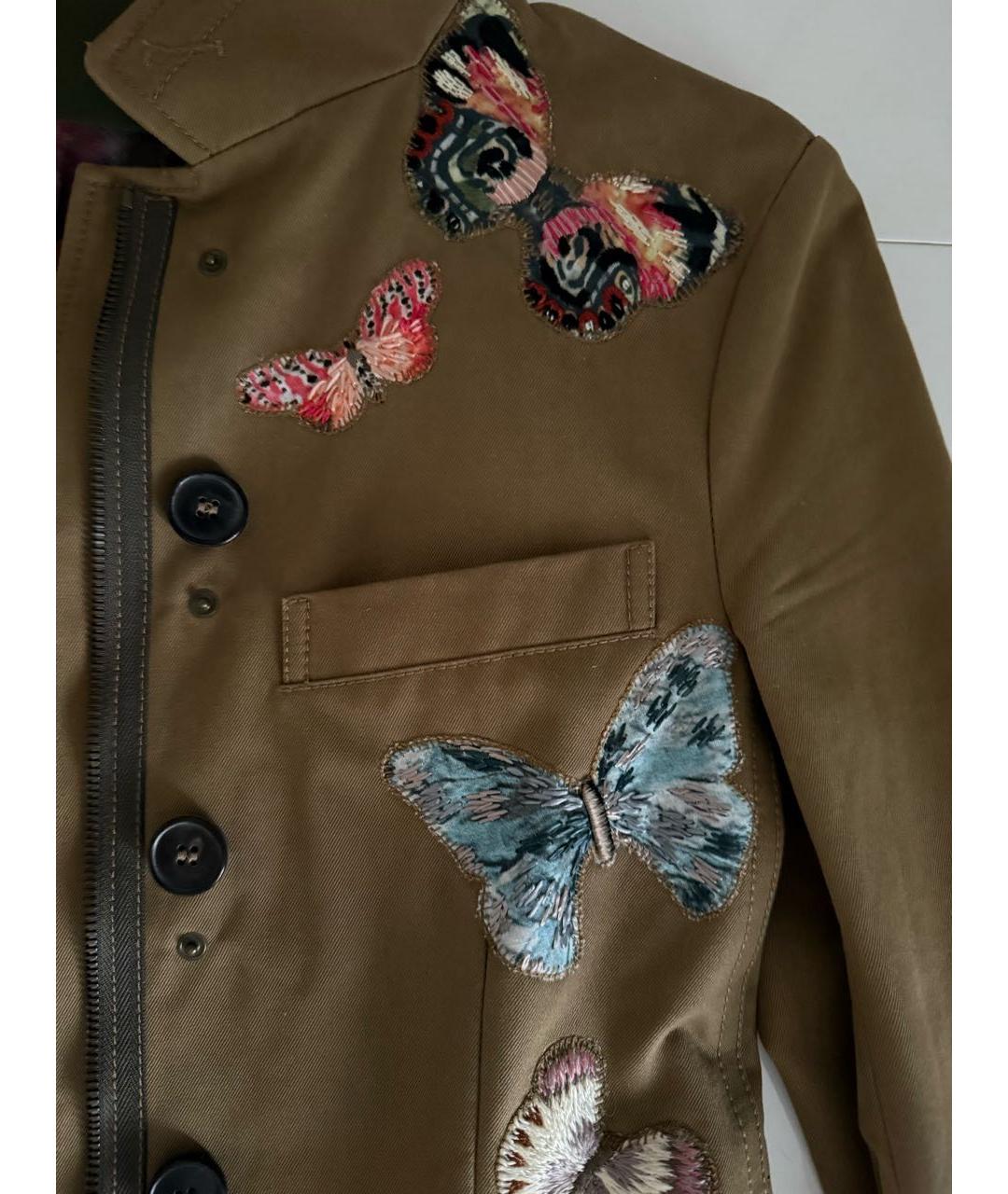 VALENTINO Хаки хлопковая куртка, фото 4