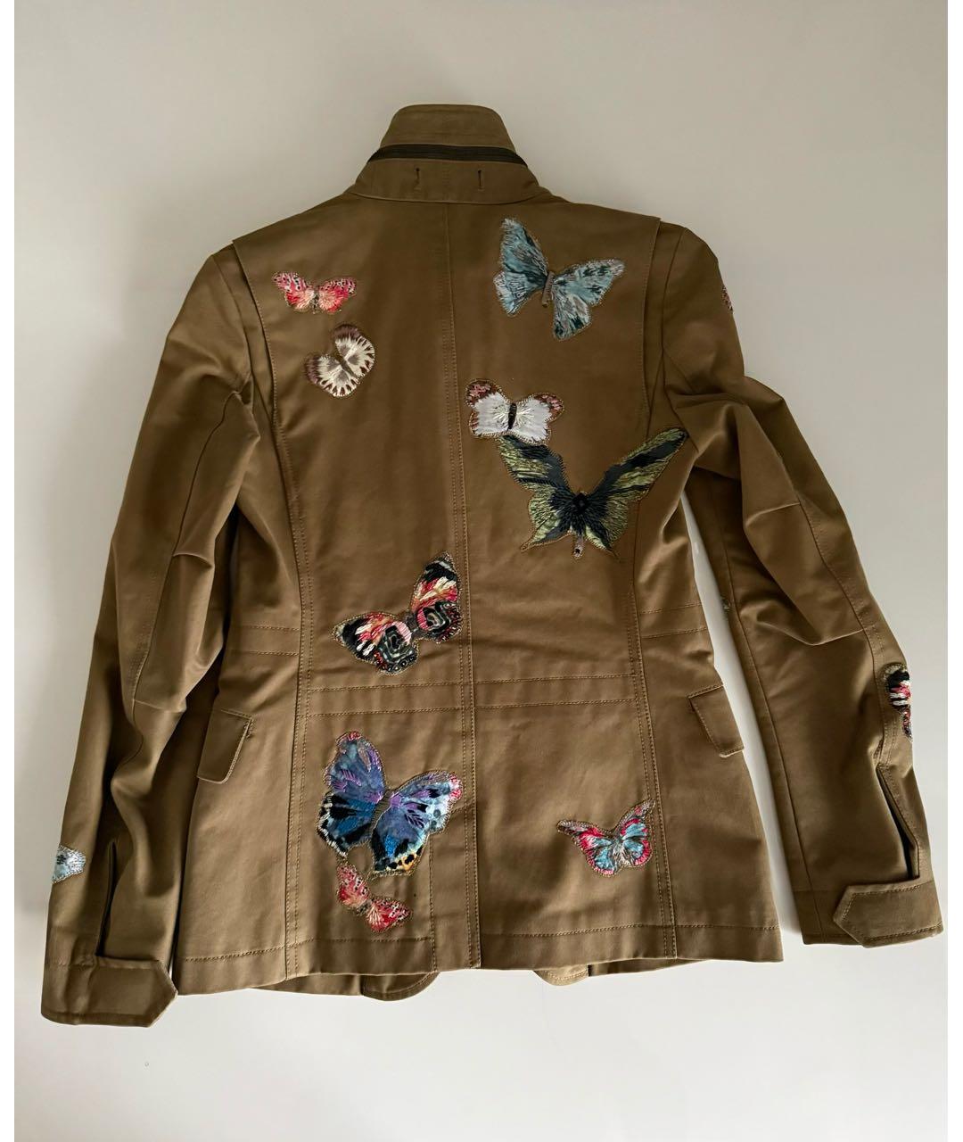 VALENTINO Хаки хлопковая куртка, фото 2