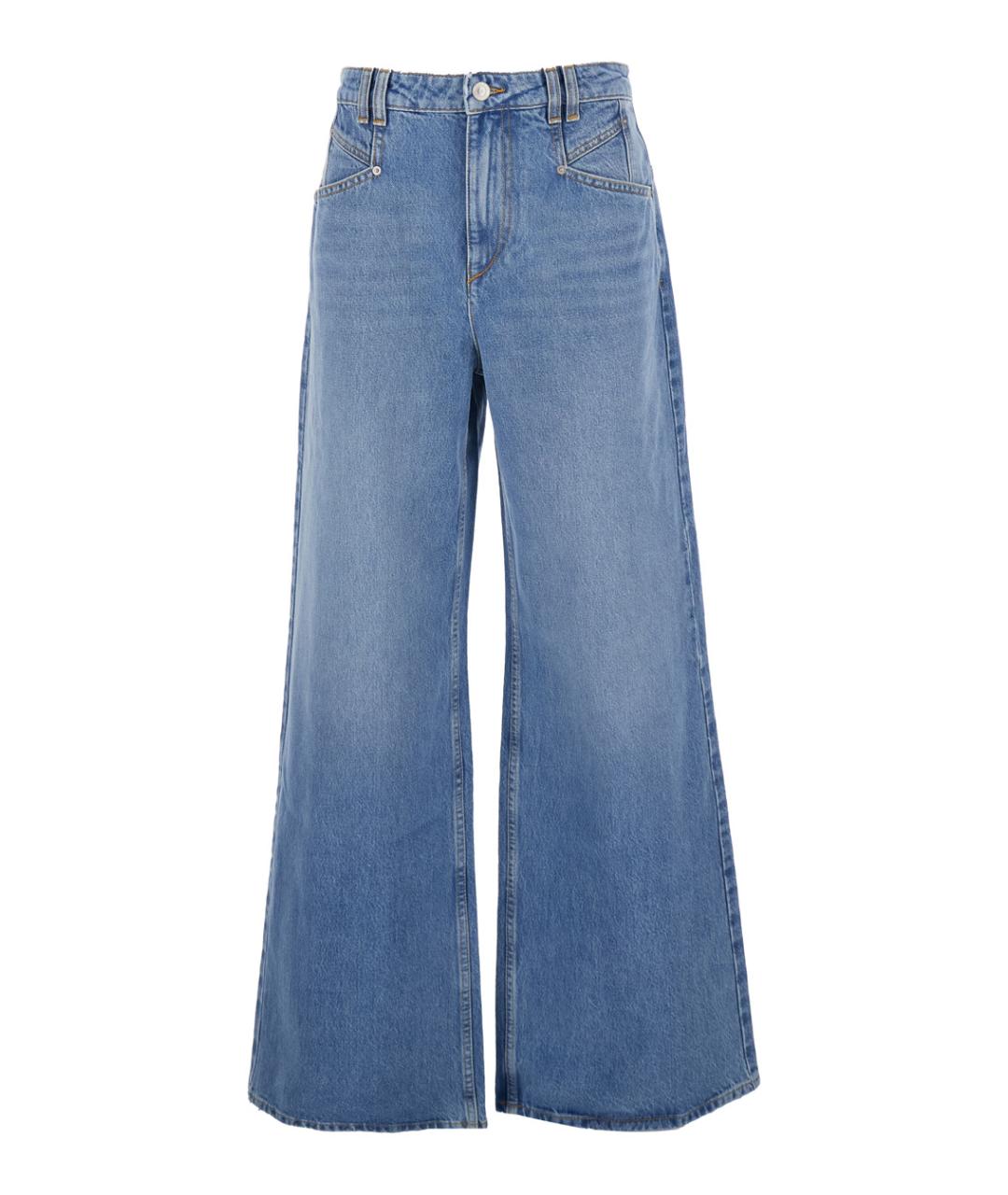 ISABEL MARANT Голубые хлопковые прямые джинсы, фото 1