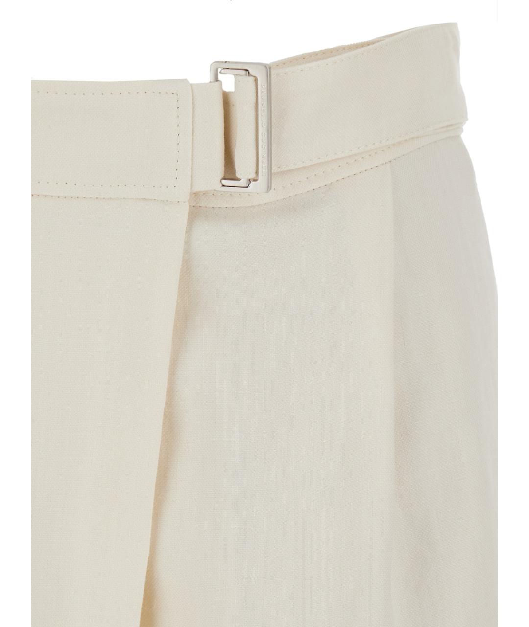 BRUNELLO CUCINELLI Бежевые брюки широкие, фото 3