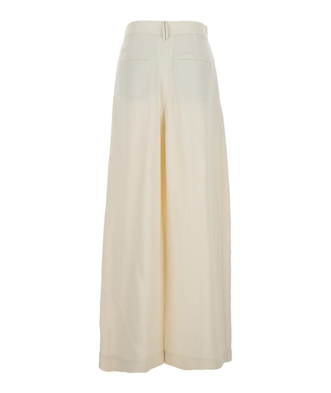 BRUNELLO CUCINELLI Бежевые брюки широкие, фото 2