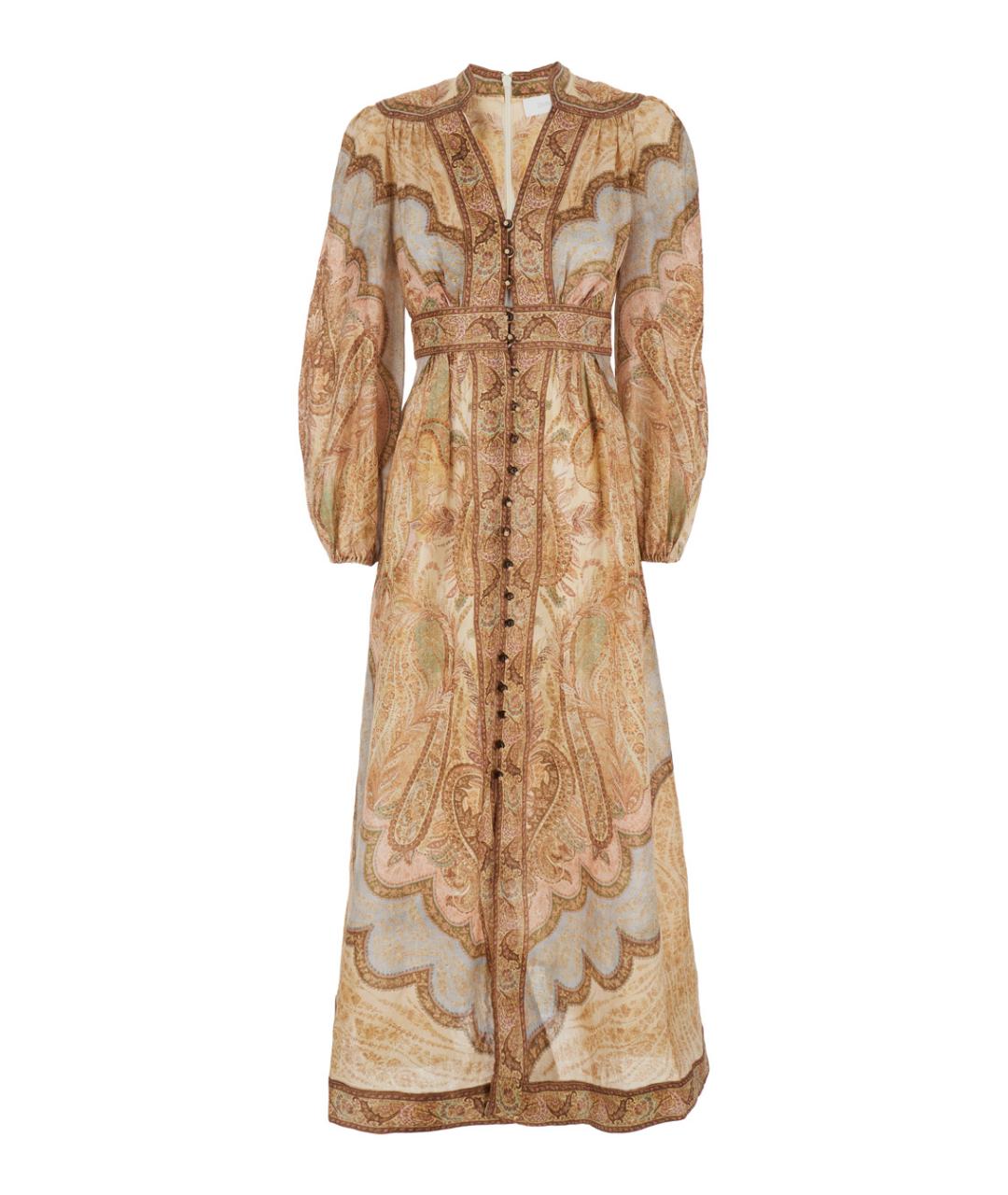 ZIMMERMANN Мульти льняное платье, фото 1