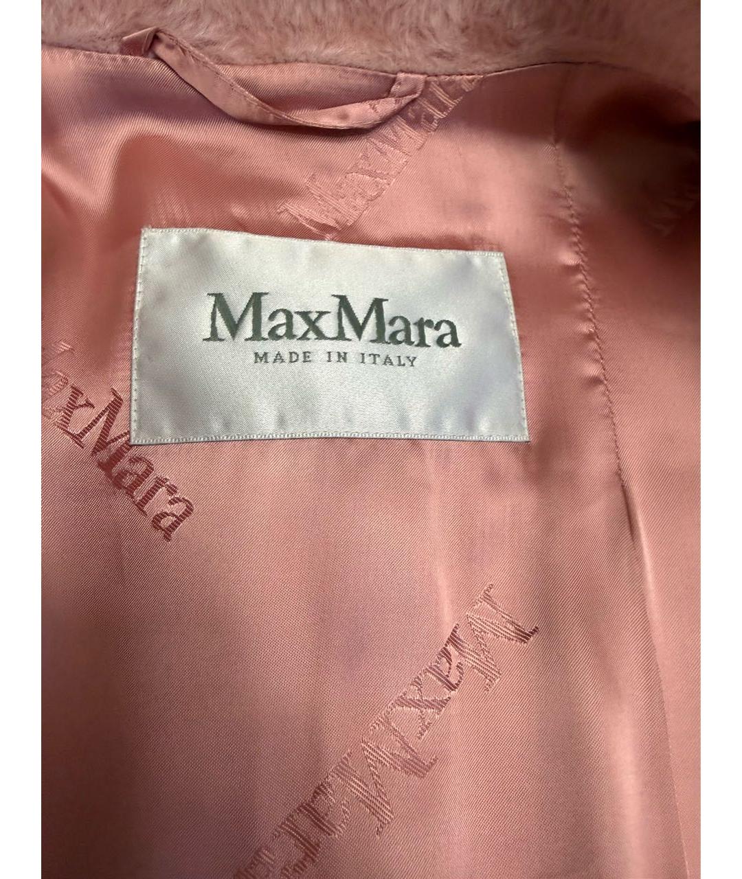 MAX MARA Розовое меховое пальто, фото 3