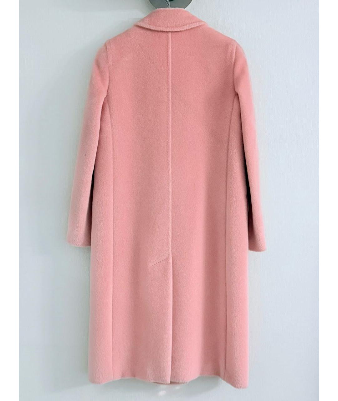 MAX MARA Розовое меховое пальто, фото 2