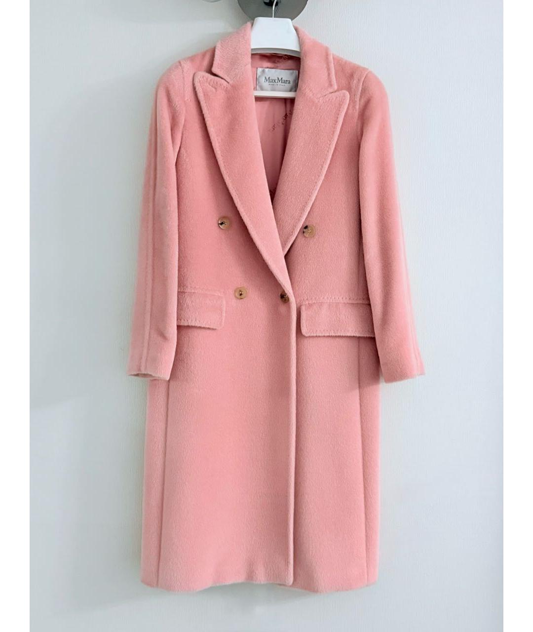 MAX MARA Розовое меховое пальто, фото 9