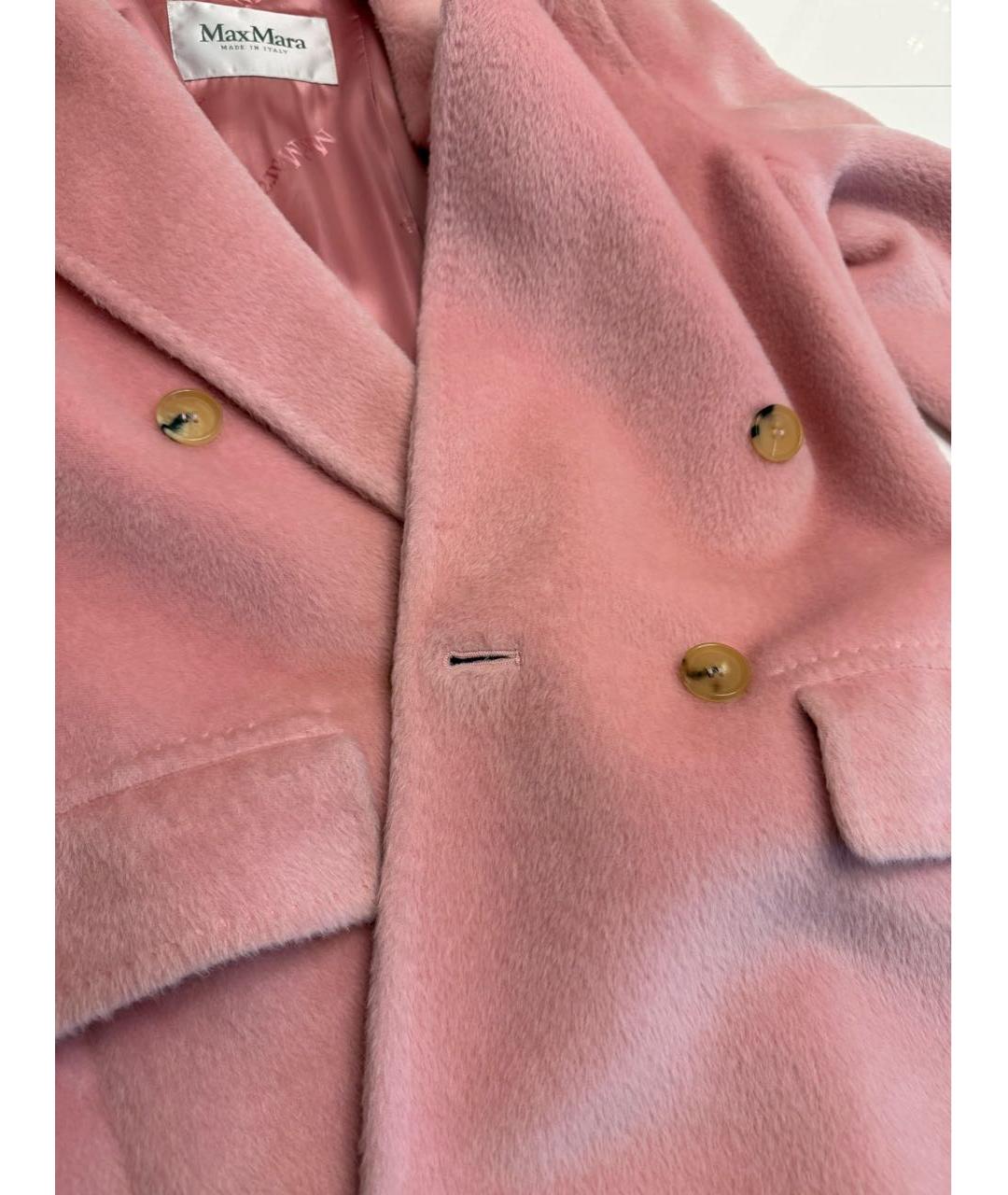 MAX MARA Розовое меховое пальто, фото 8