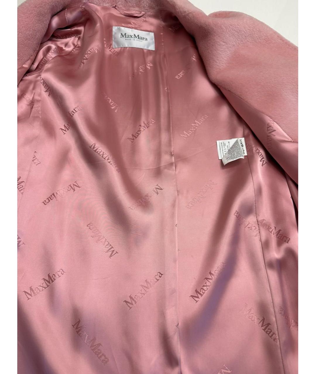 MAX MARA Розовое меховое пальто, фото 7