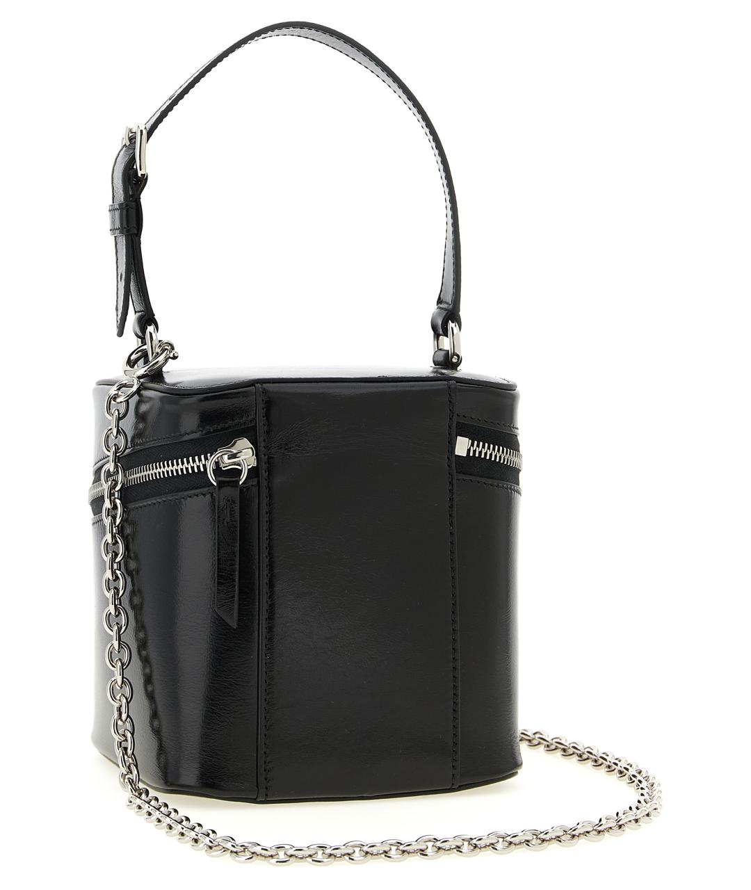 MAISON MARGIELA Черная кожаная сумка с короткими ручками, фото 2