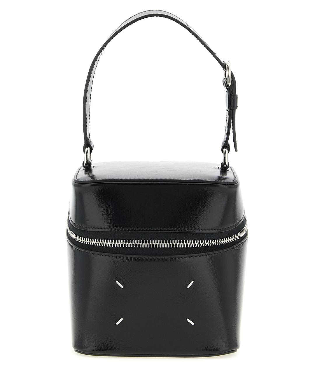 MAISON MARGIELA Черная кожаная сумка с короткими ручками, фото 1