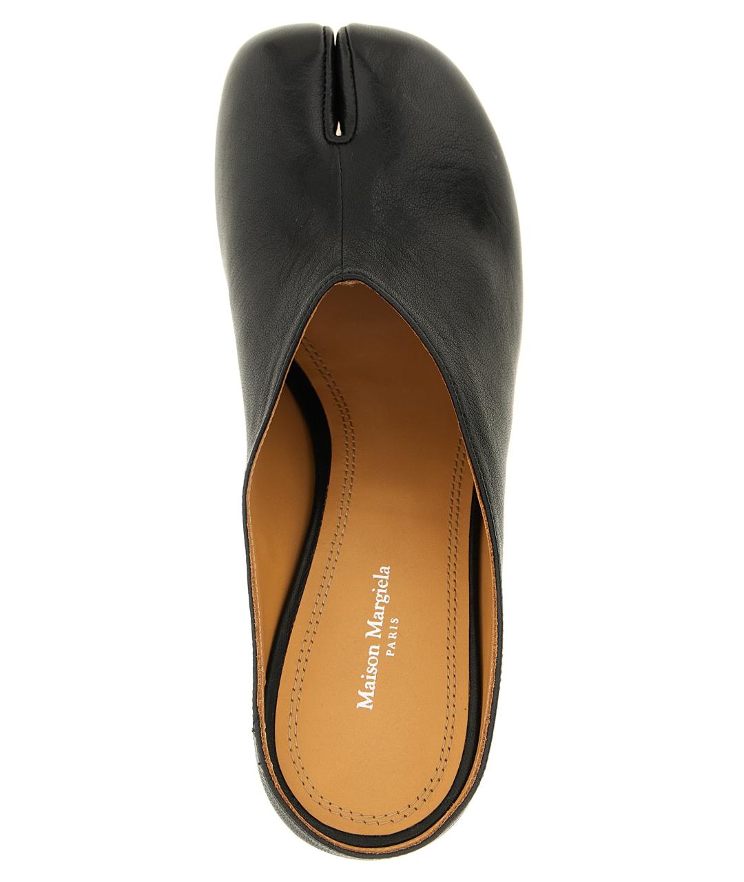 MAISON MARGIELA Черные кожаные мюли, фото 4