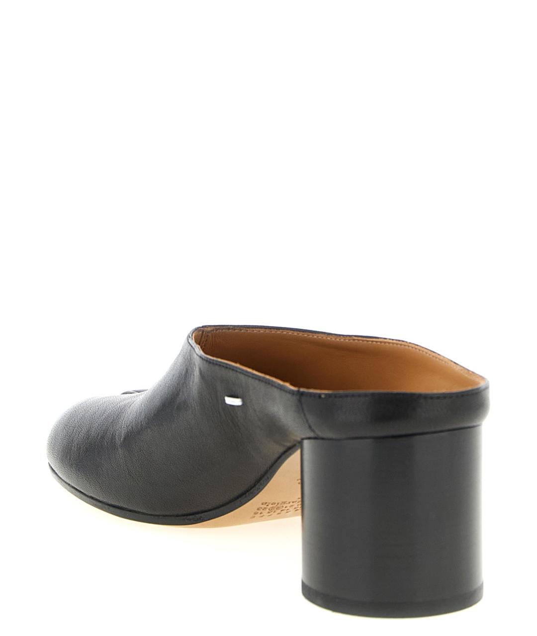 MAISON MARGIELA Черные кожаные мюли, фото 3