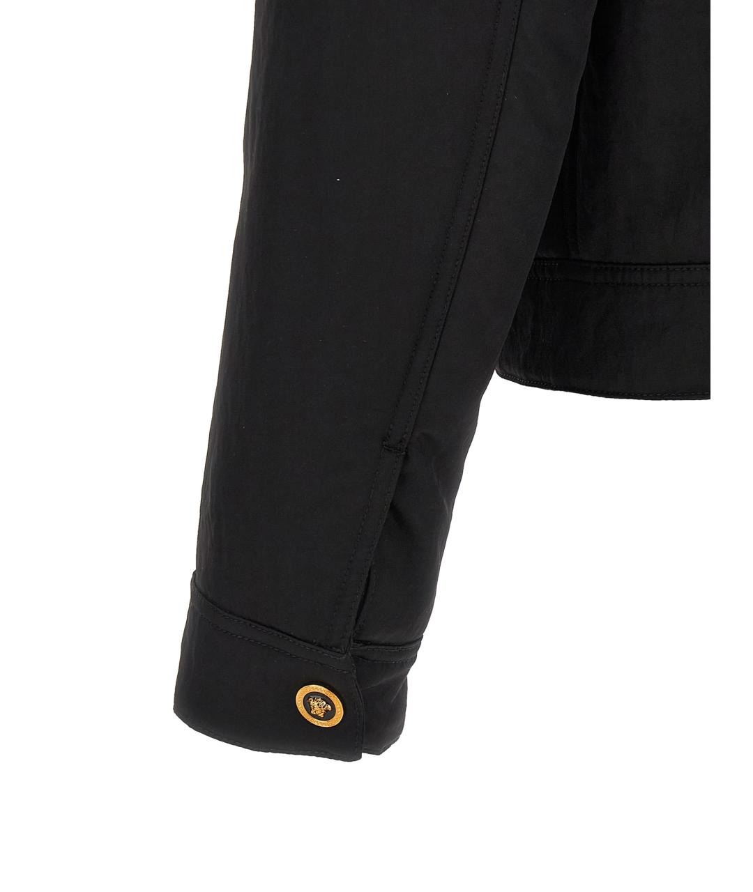 VERSACE Черная полиамидовая куртка, фото 4