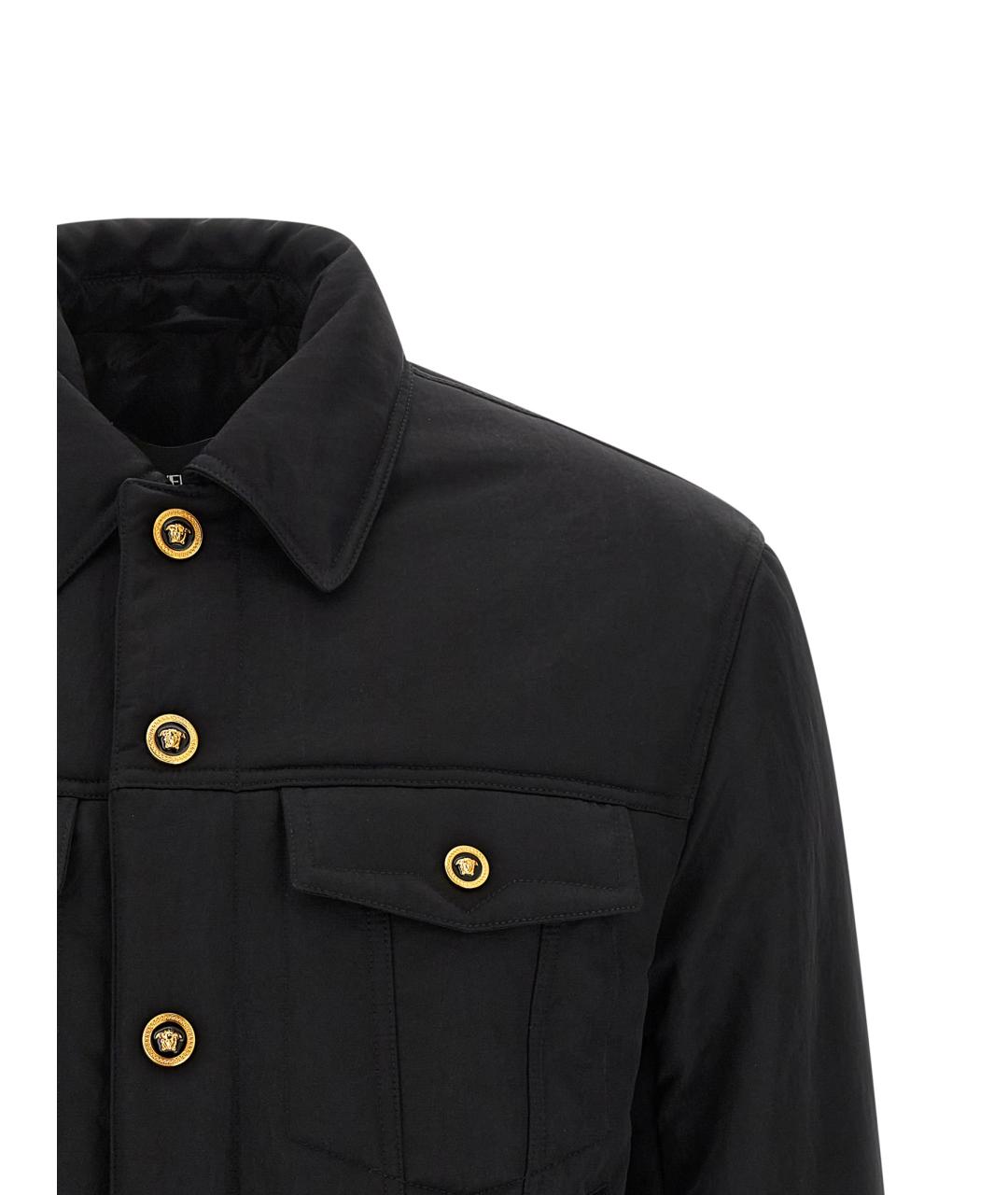 VERSACE Черная полиамидовая куртка, фото 3