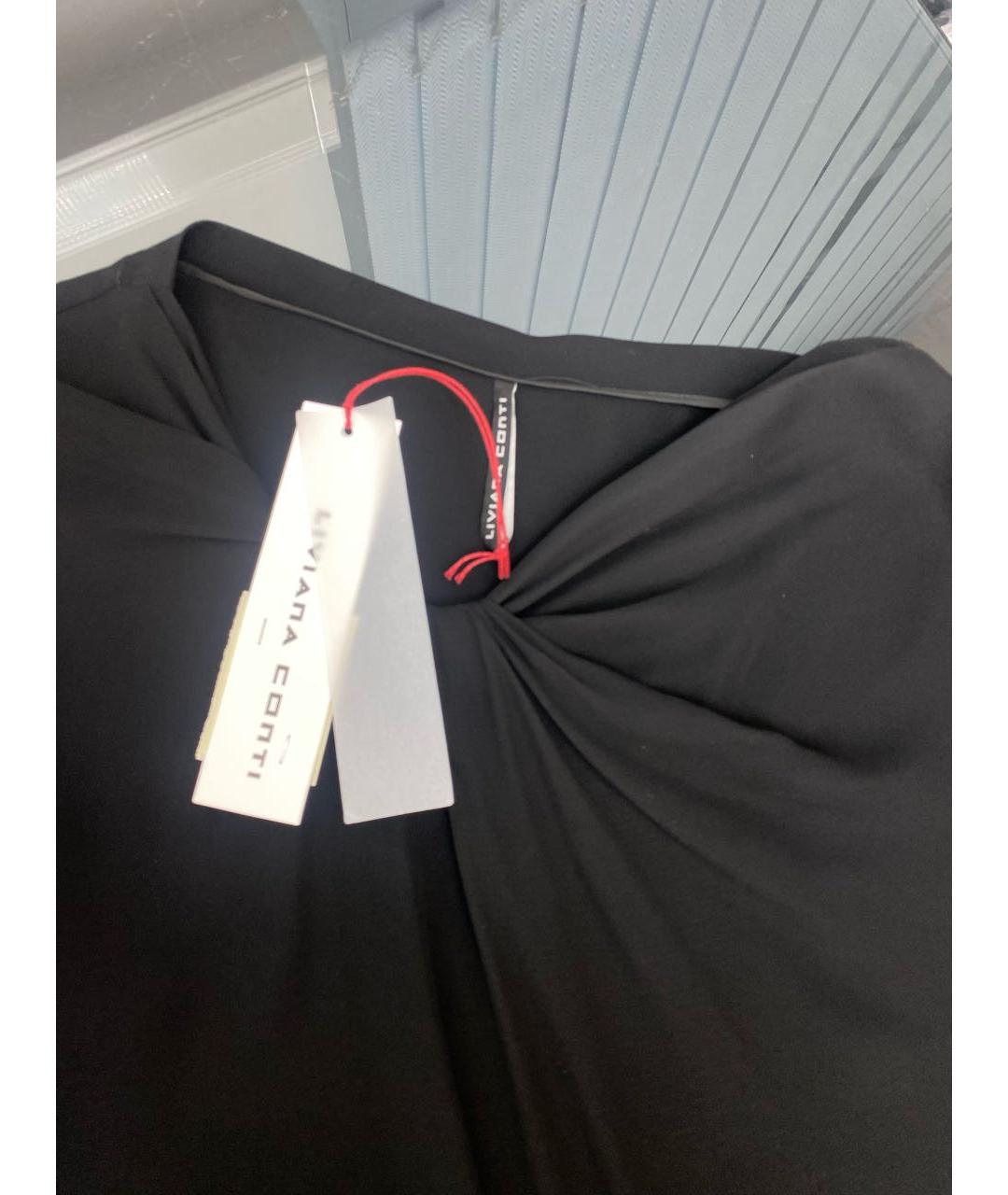 LIVIANA CONTI Черное вискозное платье, фото 3