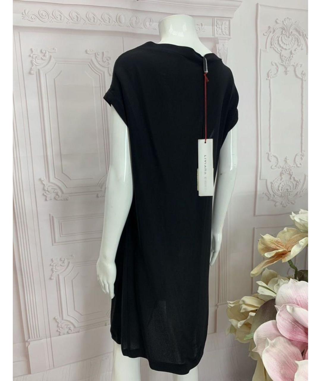 LIVIANA CONTI Черное вискозное платье, фото 6