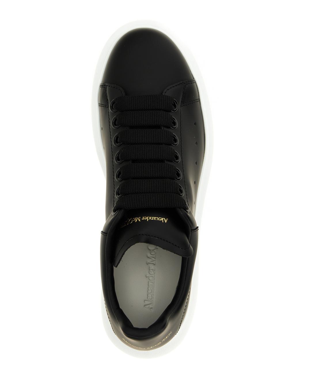 ALEXANDER MCQUEEN Черные кожаные кроссовки, фото 4