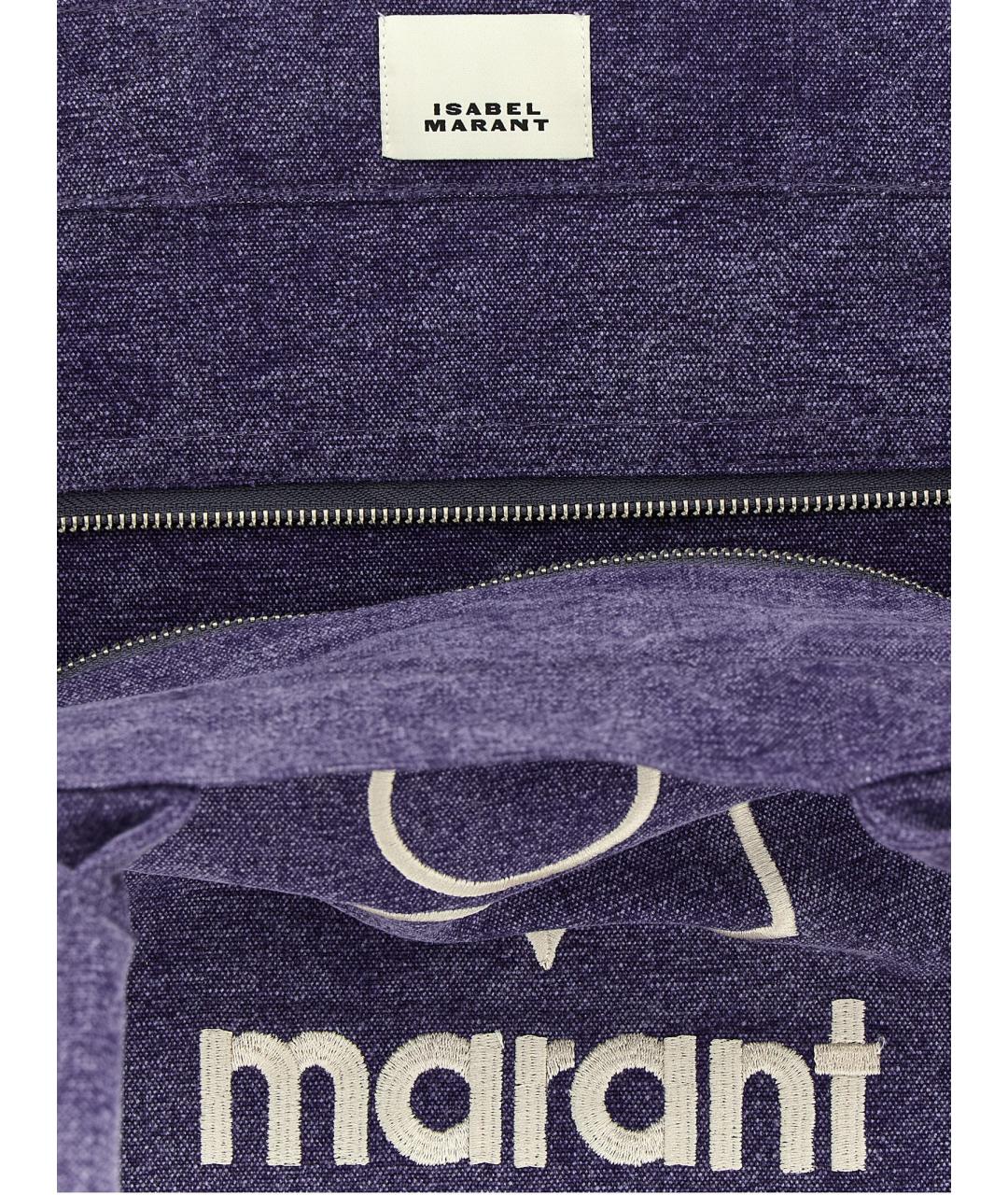 ISABEL MARANT Фиолетовая тканевая сумка тоут, фото 4