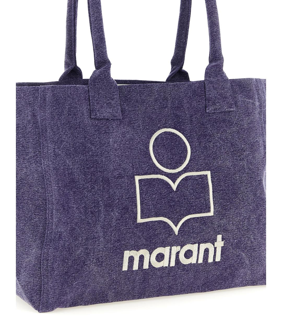 ISABEL MARANT Фиолетовая тканевая сумка тоут, фото 3