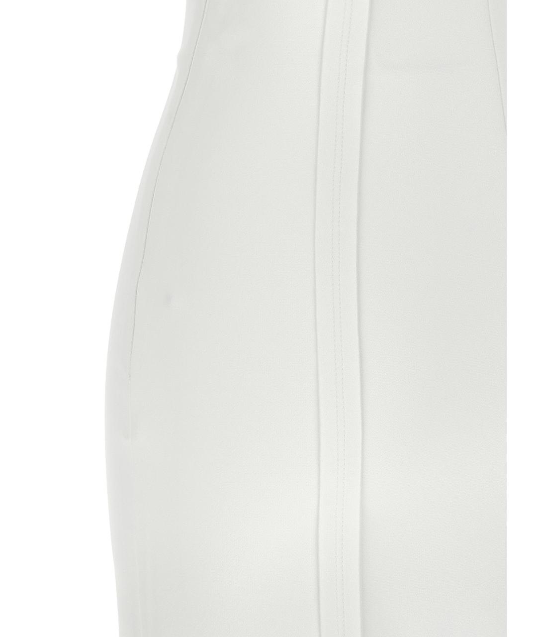 ELISABETTA FRANCHI Белое полиэстеровое коктейльное платье, фото 4