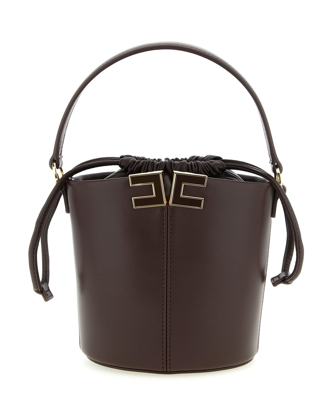 ELISABETTA FRANCHI Коричневая сумка тоут из искусственной кожи, фото 1