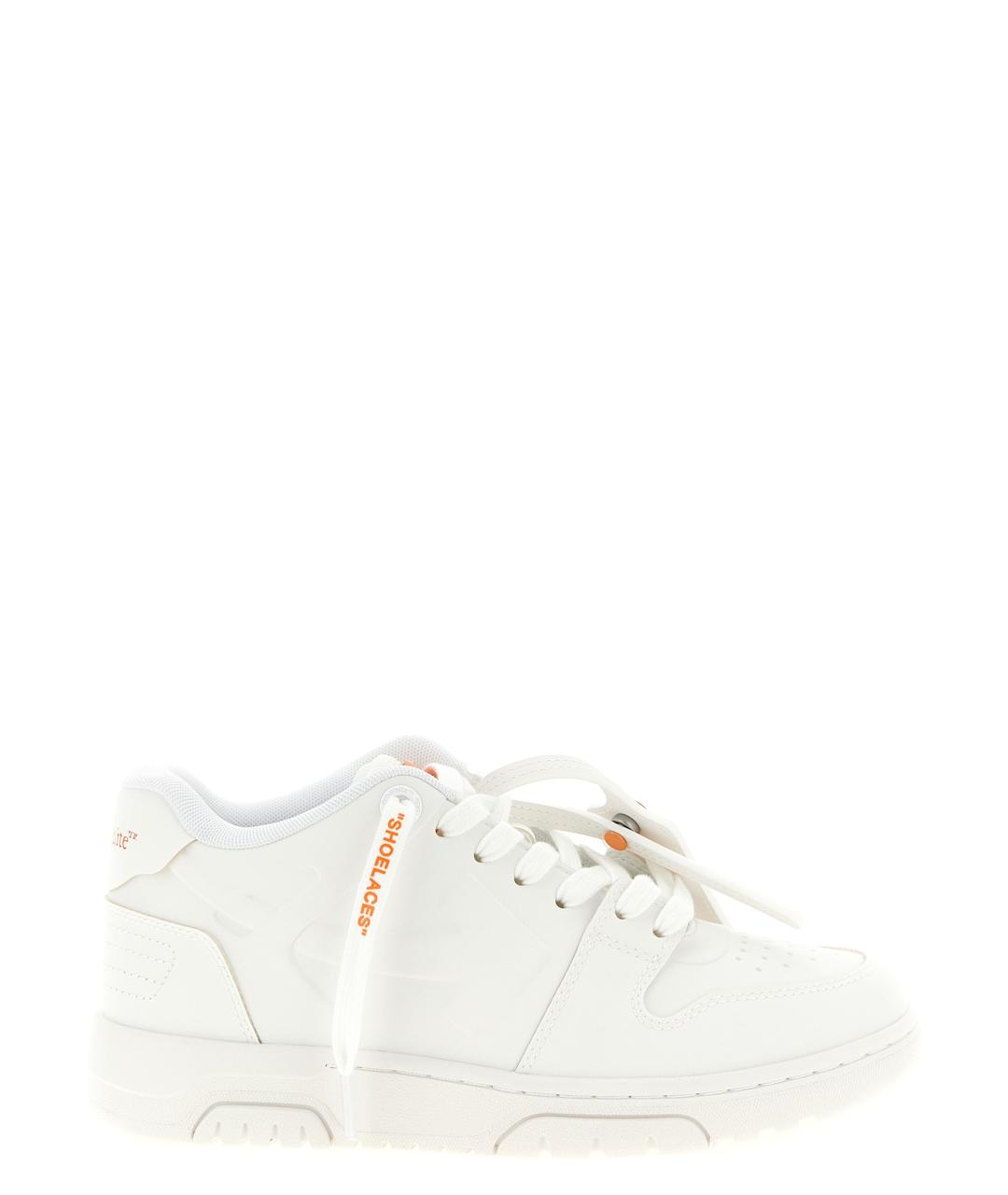 OFF-WHITE Белые кожаные кроссовки, фото 1