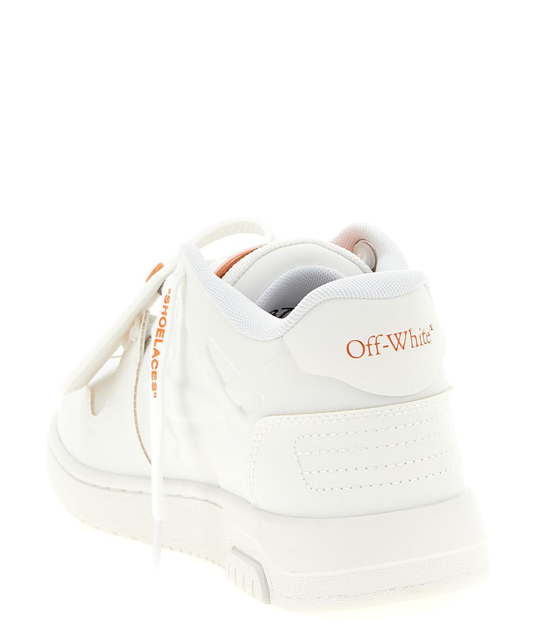 OFF-WHITE Белые кожаные кроссовки, фото 4