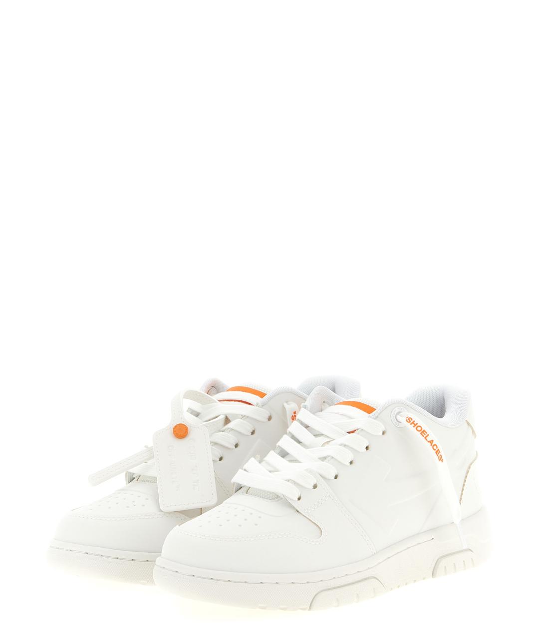 OFF-WHITE Белые кожаные кроссовки, фото 2