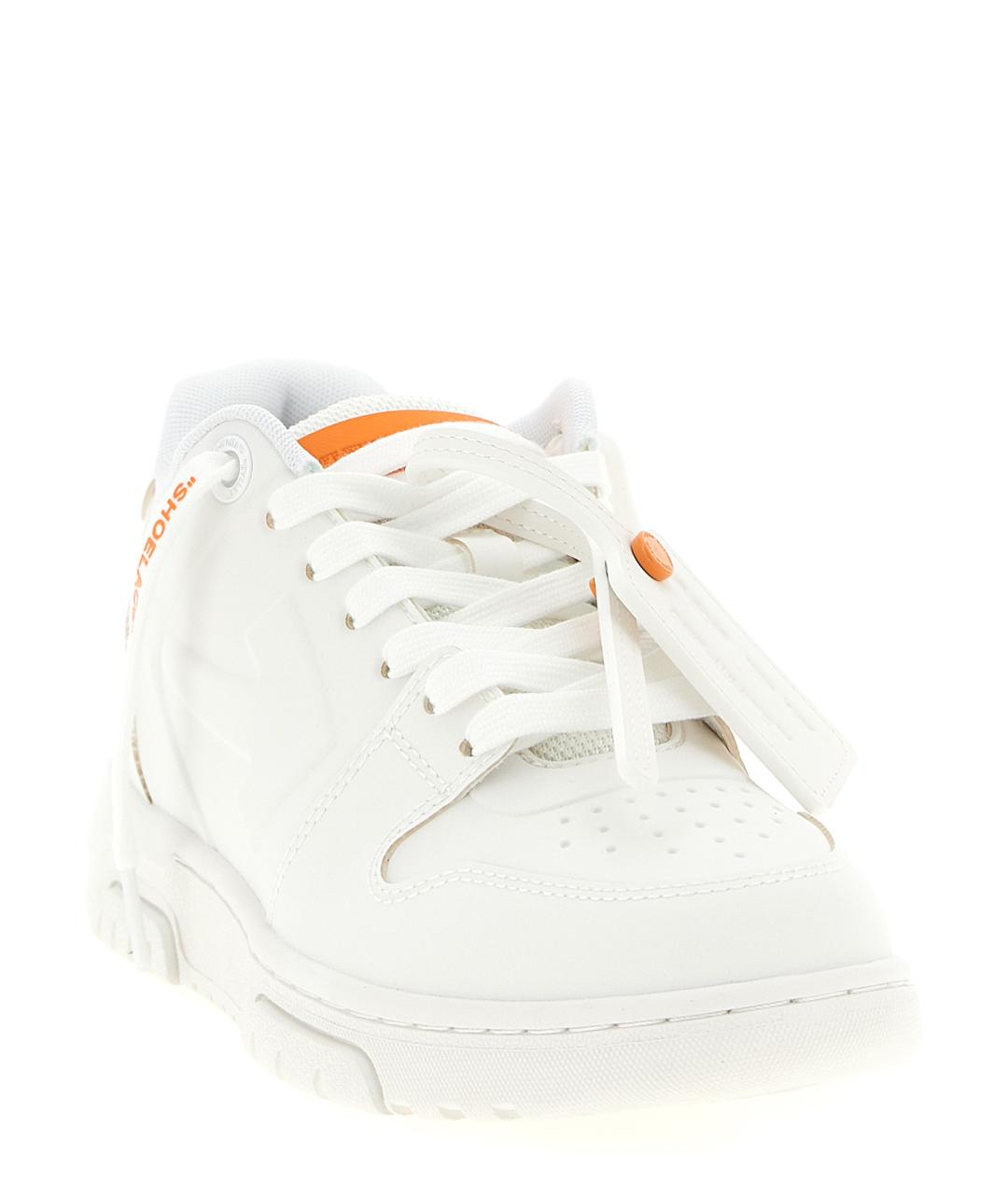 OFF-WHITE Белые кожаные кроссовки, фото 3