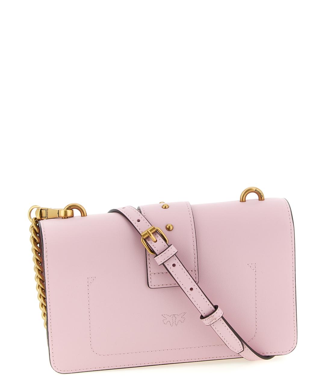 PINKO Розовая кожаная сумка через плечо, фото 2