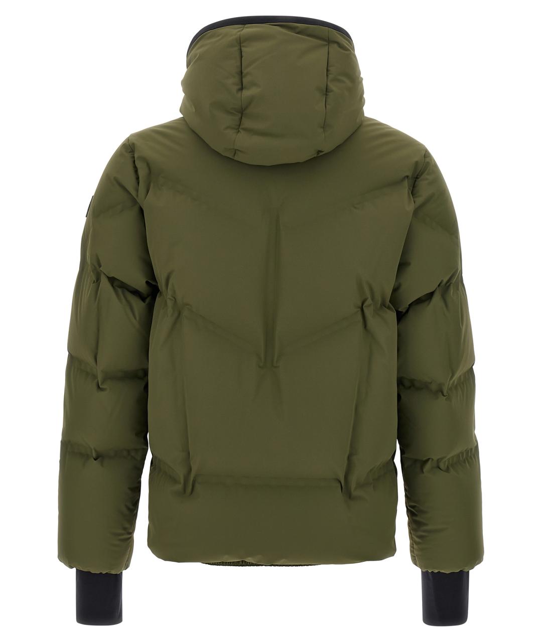 MONCLER GRENOBLE Зеленый полиамидовый пуховик, фото 2