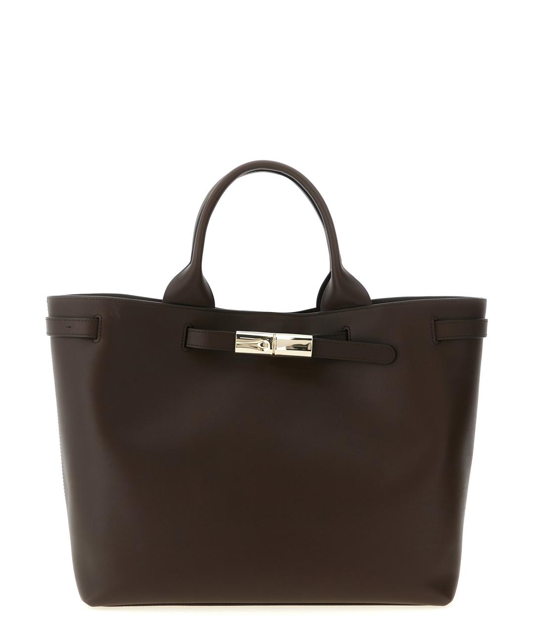 LONGCHAMP Коричневая кожаная сумка тоут, фото 1