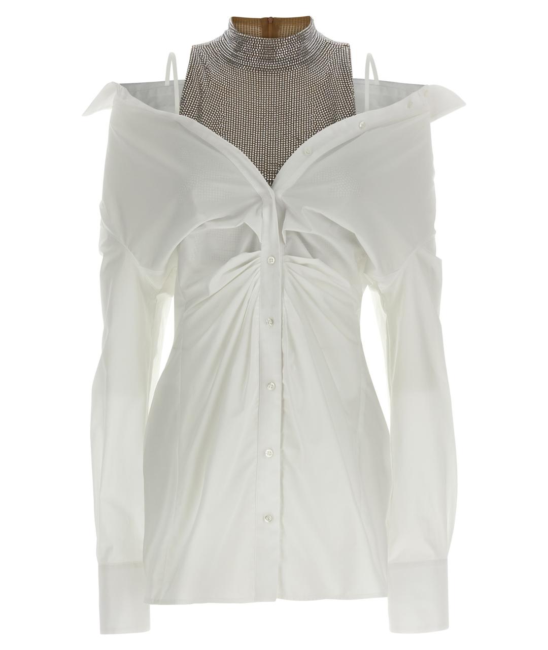 GIUSEPPE DI MORABITO Белое хлопковое коктейльное платье, фото 1