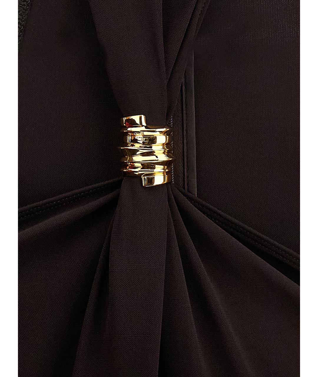 ELISABETTA FRANCHI Коричневое вискозное боди, фото 4