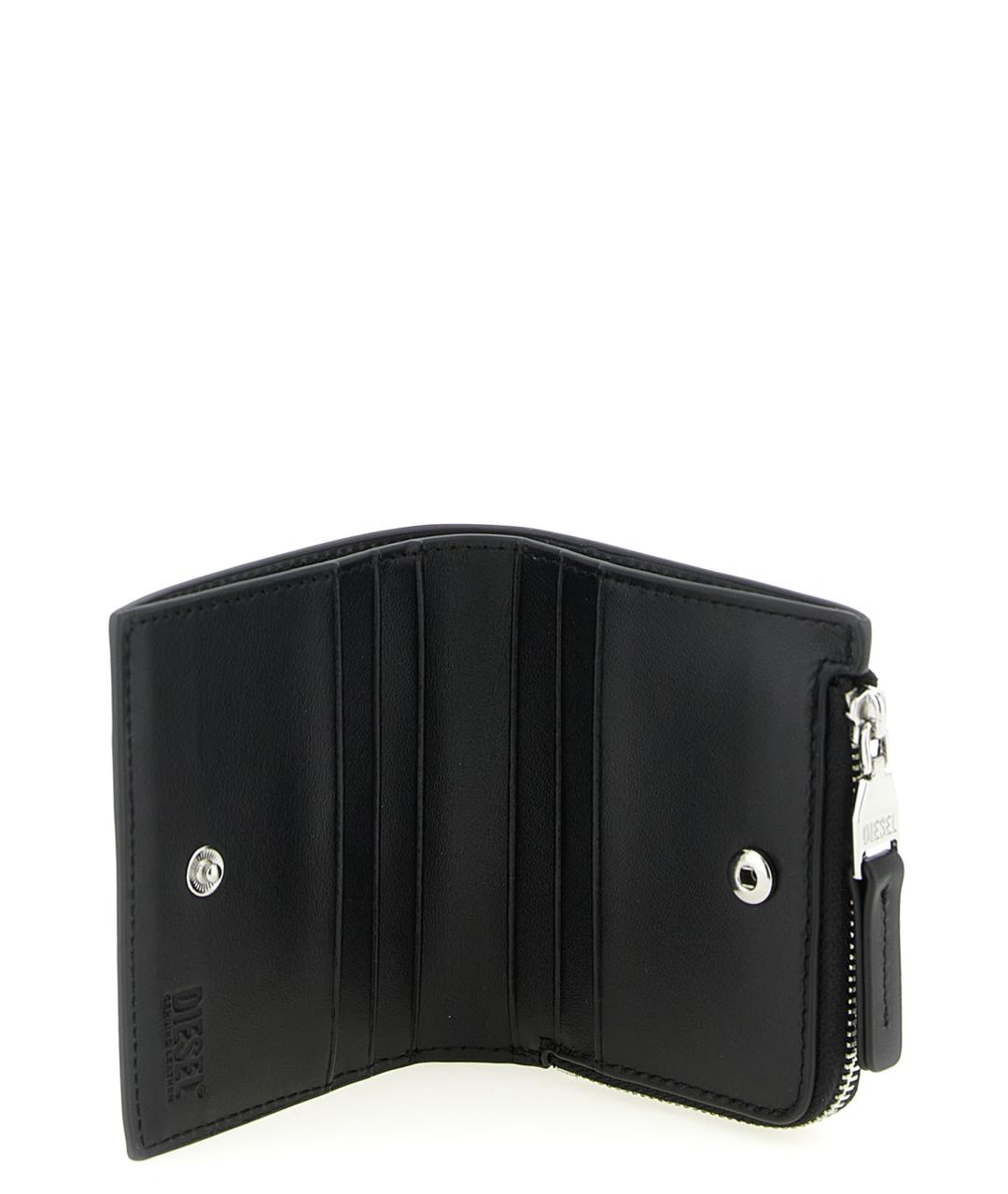 DIESEL Черный кожаный кошелек, фото 3