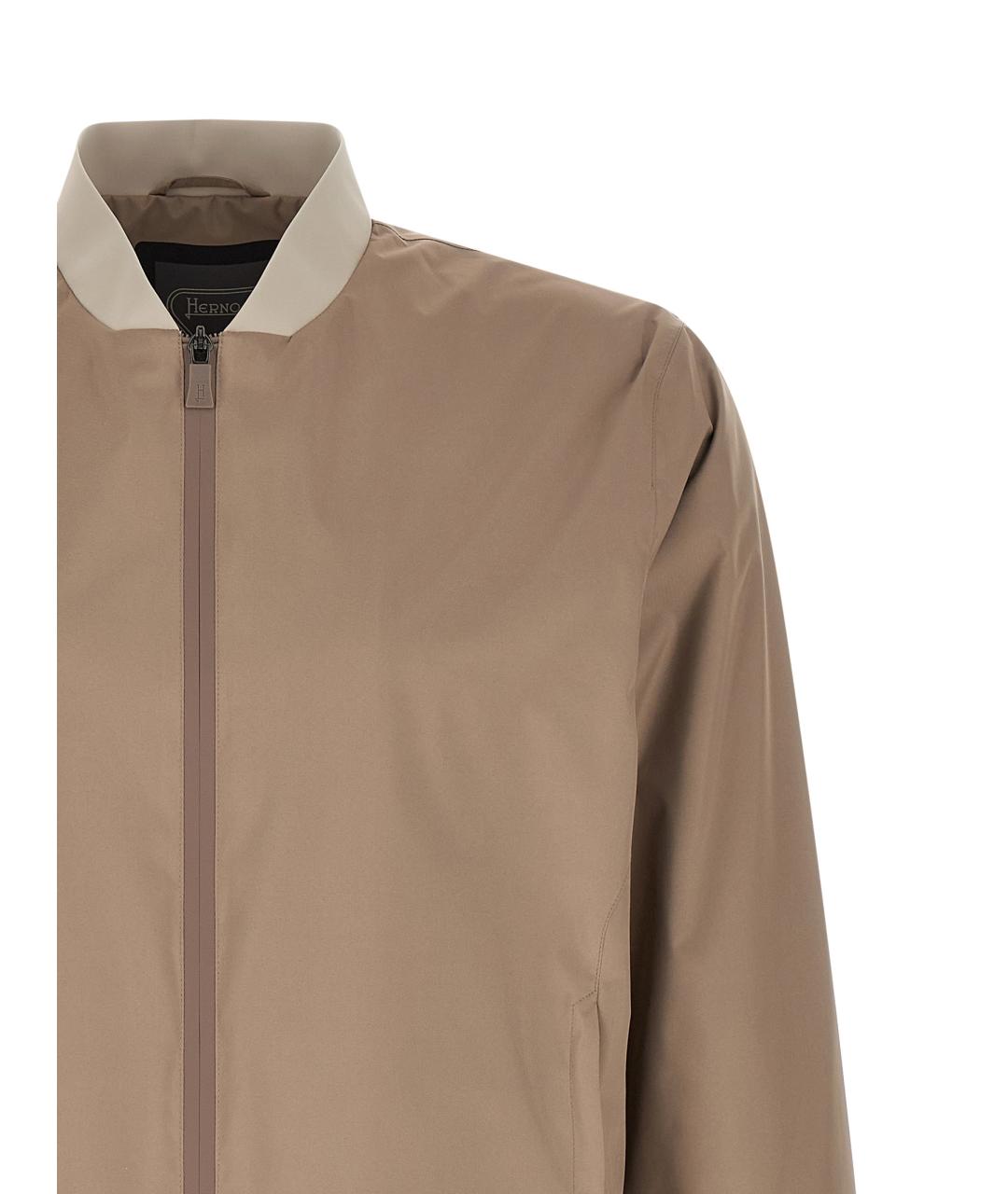 HERNO Бежевая полиэстеровая куртка, фото 3