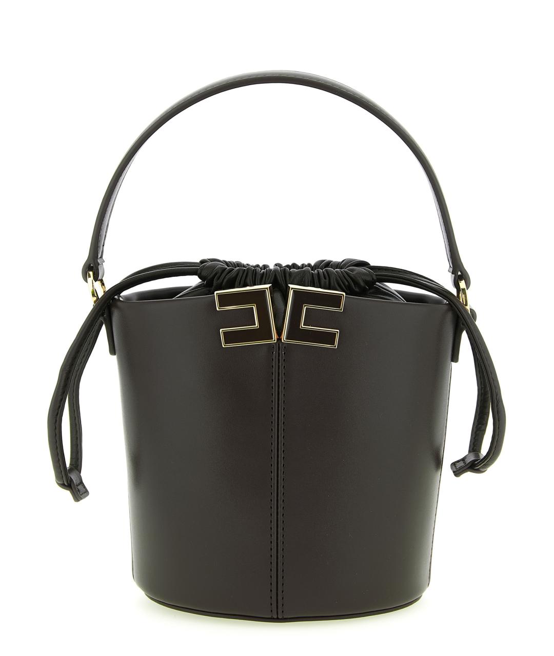 ELISABETTA FRANCHI Черная сумка тоут из искусственной кожи, фото 1