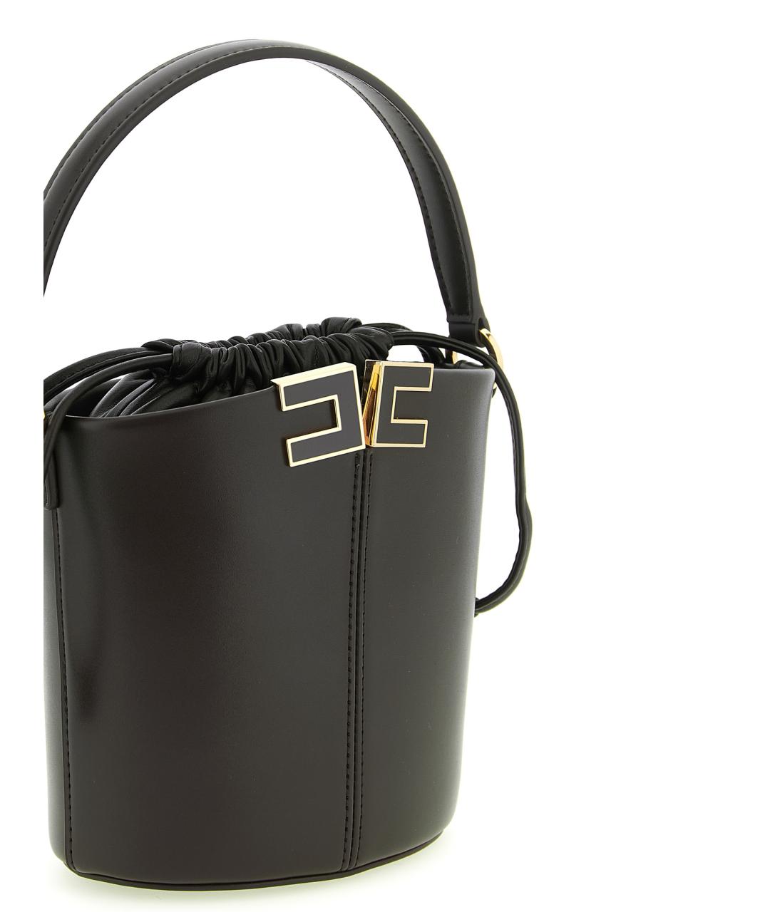 ELISABETTA FRANCHI Черная сумка тоут из искусственной кожи, фото 3