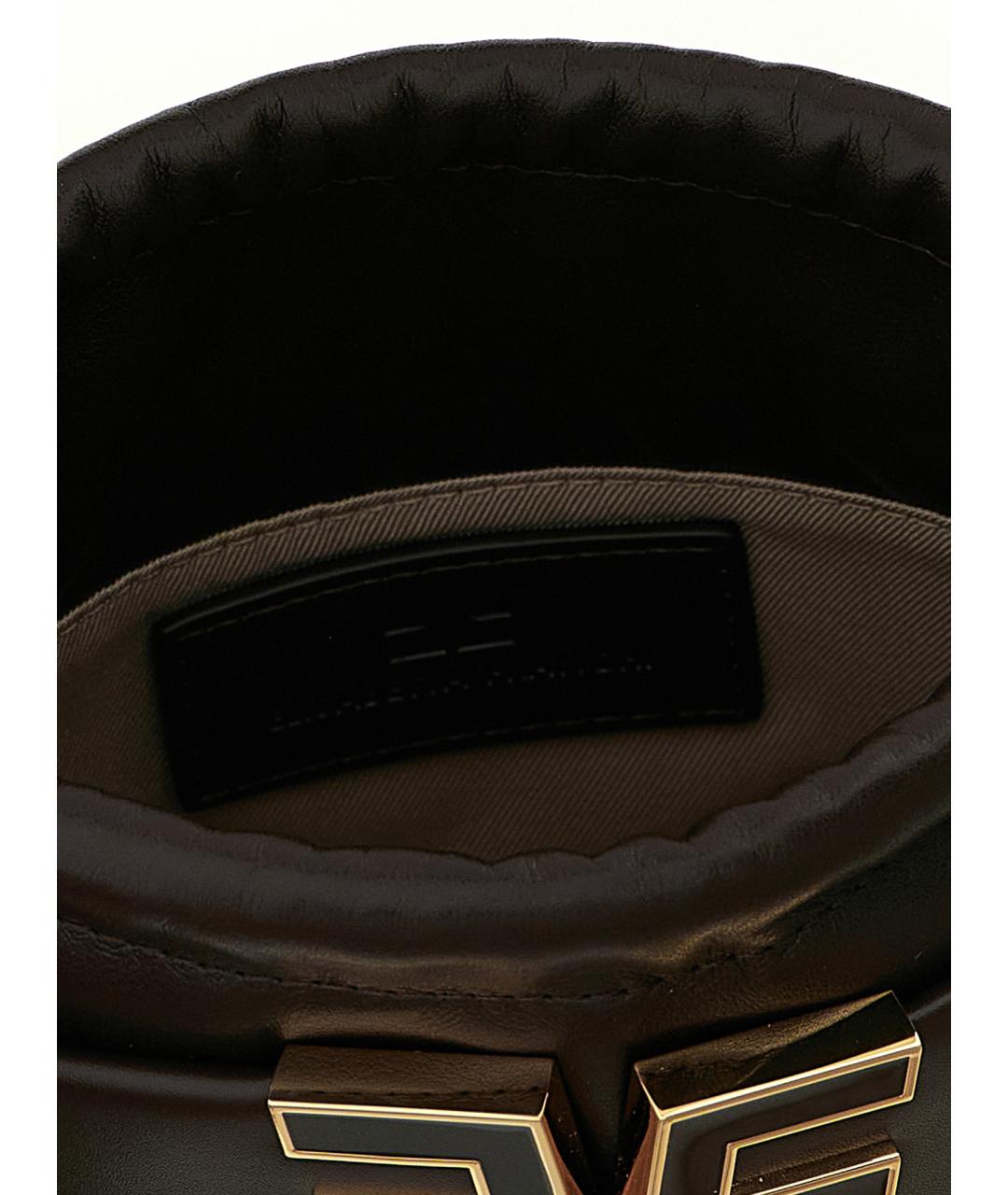 ELISABETTA FRANCHI Черная сумка тоут из искусственной кожи, фото 4